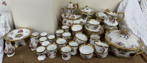 A Hammersley Lady Patricia part tea and dinner set decorated with sprays of garden flowers