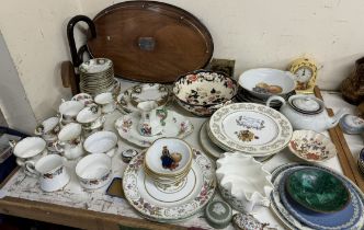 A Royal Albert Celebration part tea service together with a gallery tray, Masons Mandalay bowl,