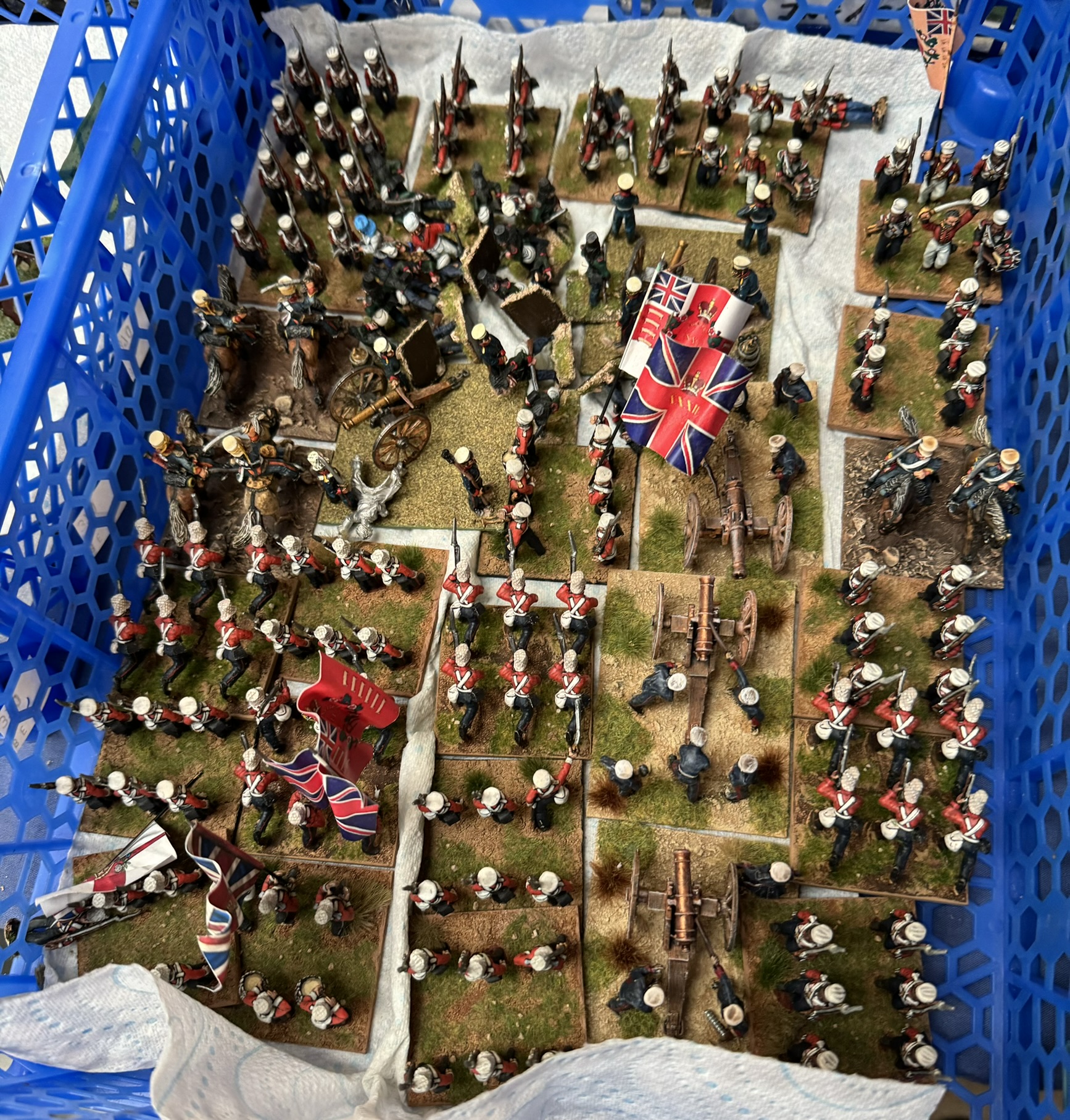 An extensive collection of hand painted metal and plastic models including mounted figures, - Image 9 of 20
