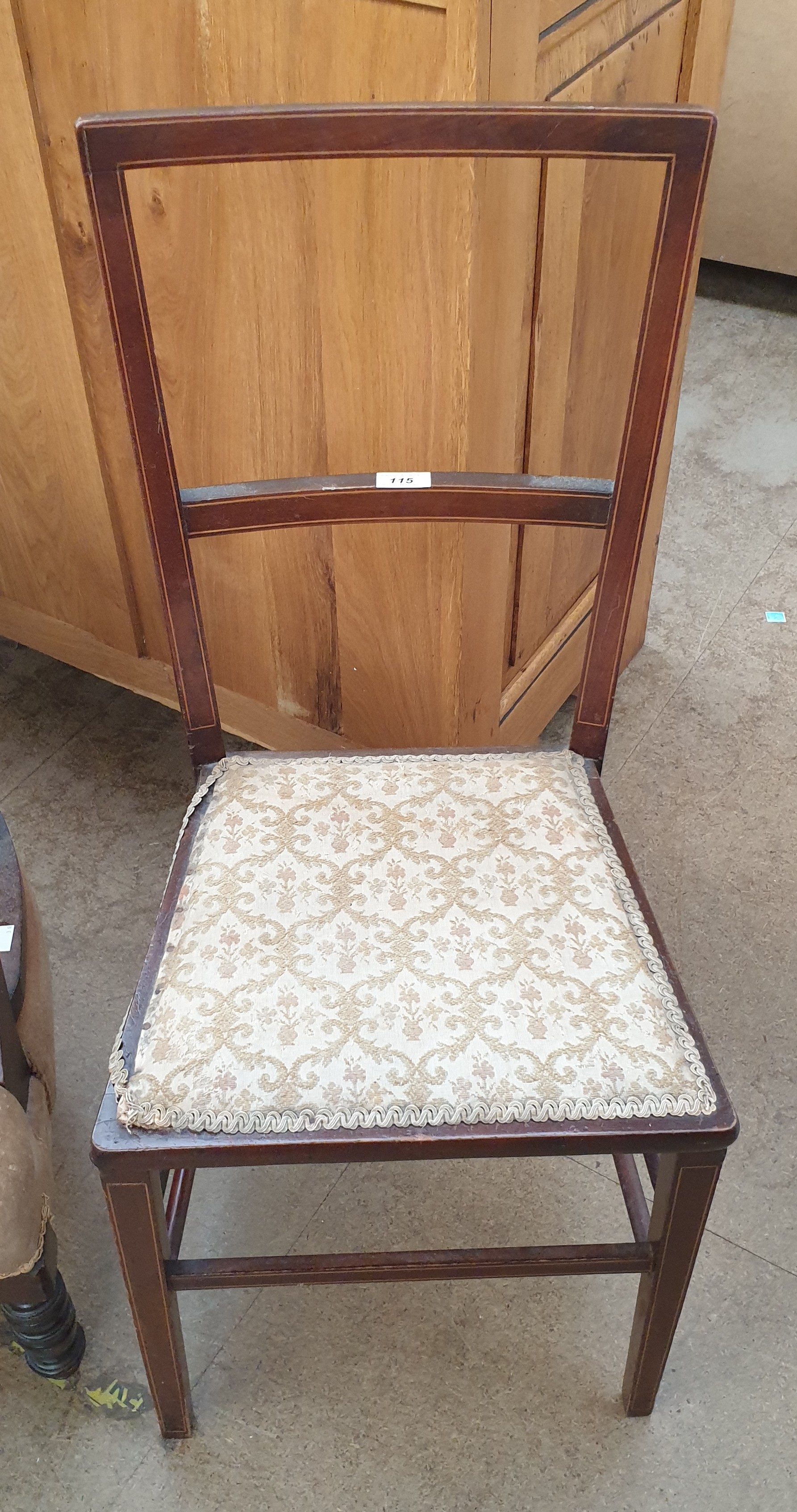 An Edwardian nursing chair together with a bedroom chair - Image 3 of 3