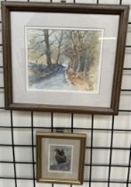 Martyn Vaughan Jones Henrietta Watercolour Signed Together with another watercolour by Chris
