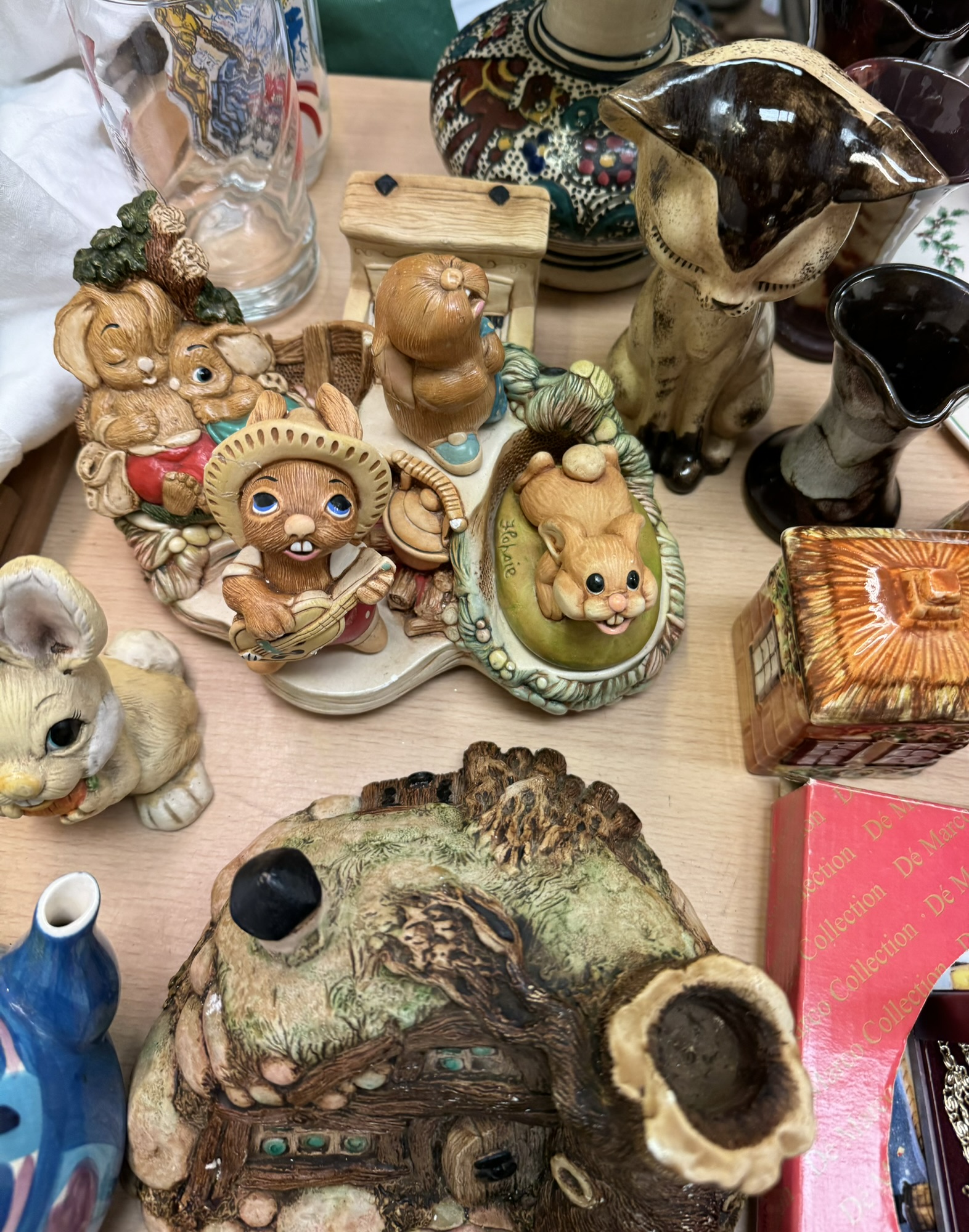 A collection of Pendelphin figures, together with a bakelite telephone, Ewenny jugs, plates, coins, - Image 3 of 4