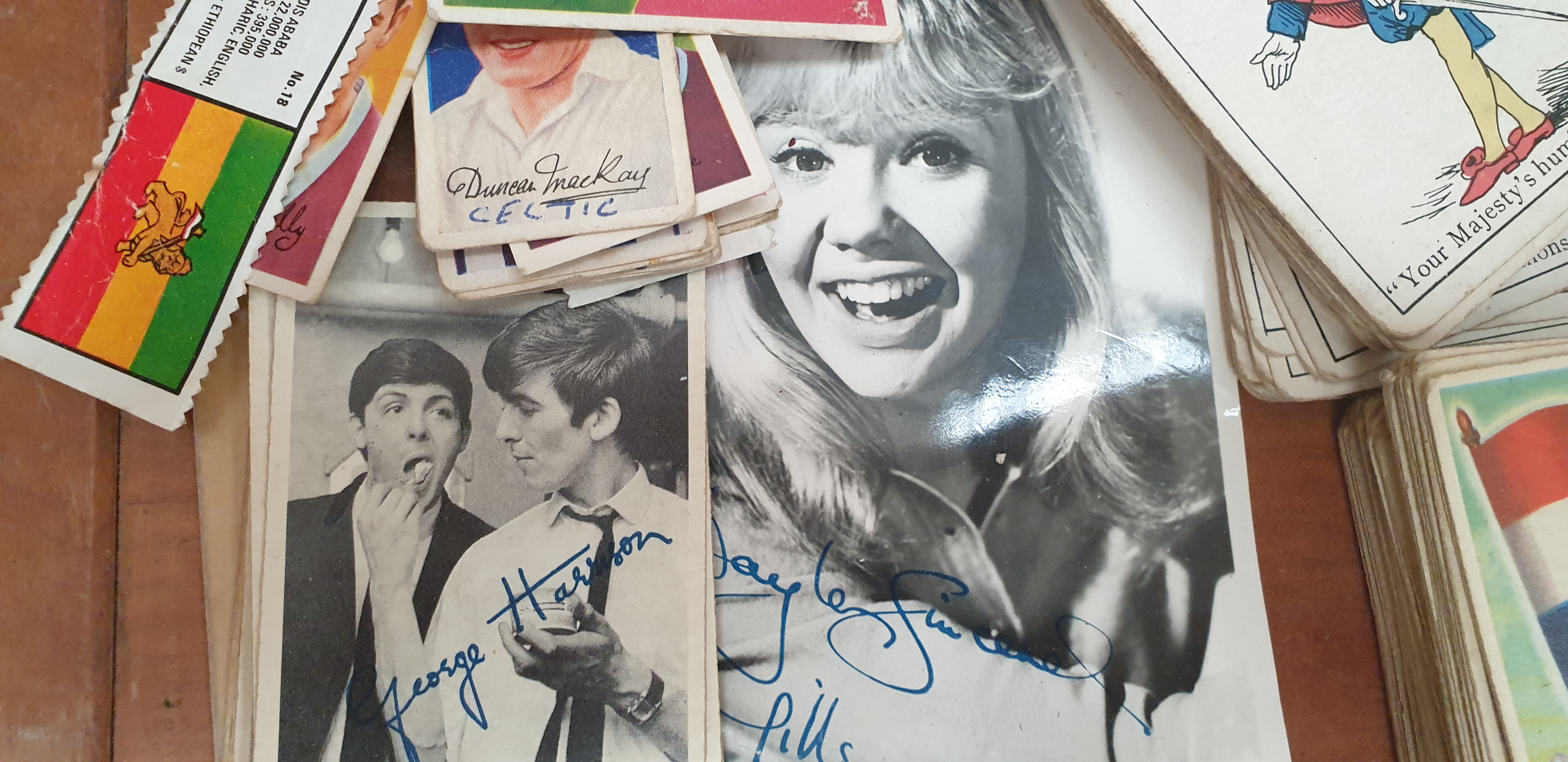 An autograph album signed by Jack Peterson, Beatles photograph cards, picture cards, - Image 9 of 14