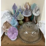 A collection of Alum Bay and other glass jack in the pulpit vases in varying sizes and colours
