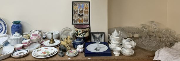 A Richmond Blue Rock part tea service together with assorted plates jelly mould, vases,