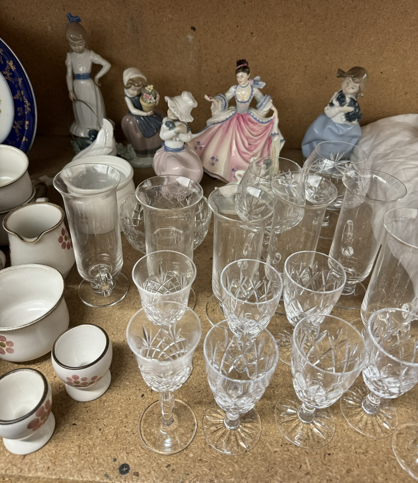 A Royal Doulton figure Rebecca HN 2805 together with a Lladro figure, Nao figures, drinking glasses, - Image 2 of 4