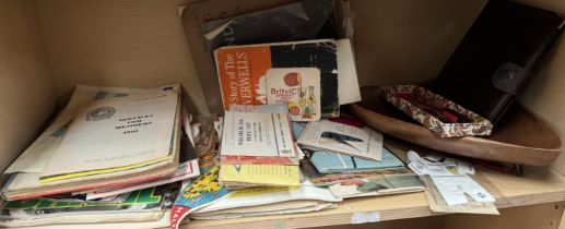 A collection including presentation box knives, various brochures, TWA airliner Brazil brochure,