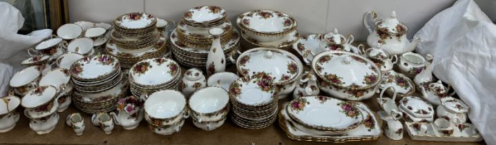 A large collection of Royal Albert Old Country Roses pattern part tea and dinner services