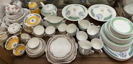 A Rosenthal Classic Rose pattern part tea service together with an Aynsley part tea service,