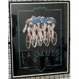Peter J Heer Bicycle Race L A Games 1984 A Cycling poster By IRA Roberts Publishing 71 x 56cm