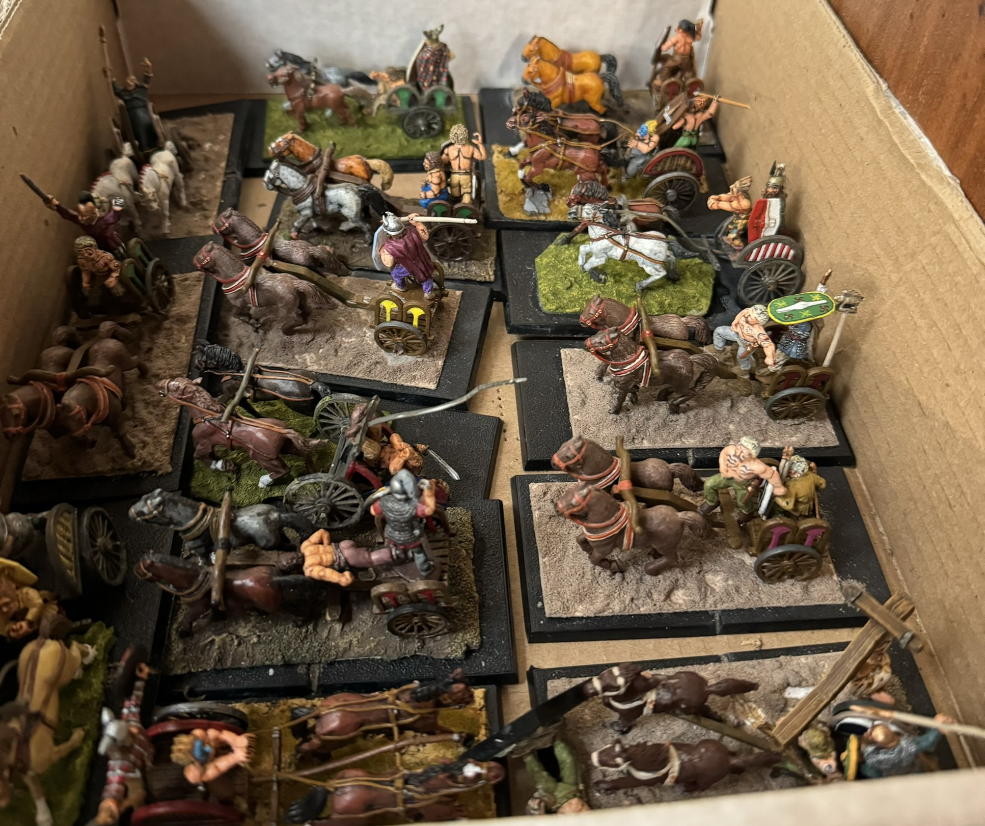 An extensive collection of hand painted metal and plastic models including mounted figures, - Image 3 of 20