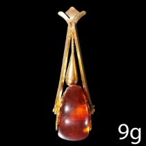 ATTRACTIVE ANTIQUE AMBER DROP PENDANT