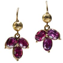 PAIR OF ALMANDINE GARNET EARRINGS