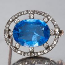 BELLE EPOQUE BLUE AND WHITE SAPPHIRE BROOCH