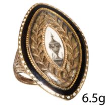 18TH CENTURY GEORGIAN ENAMEL RING