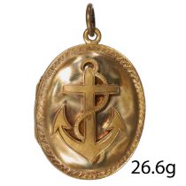 ANTIQUE NAVAL LOCKET PENDANT