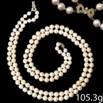 TWO ROW PEARL NECKLACE