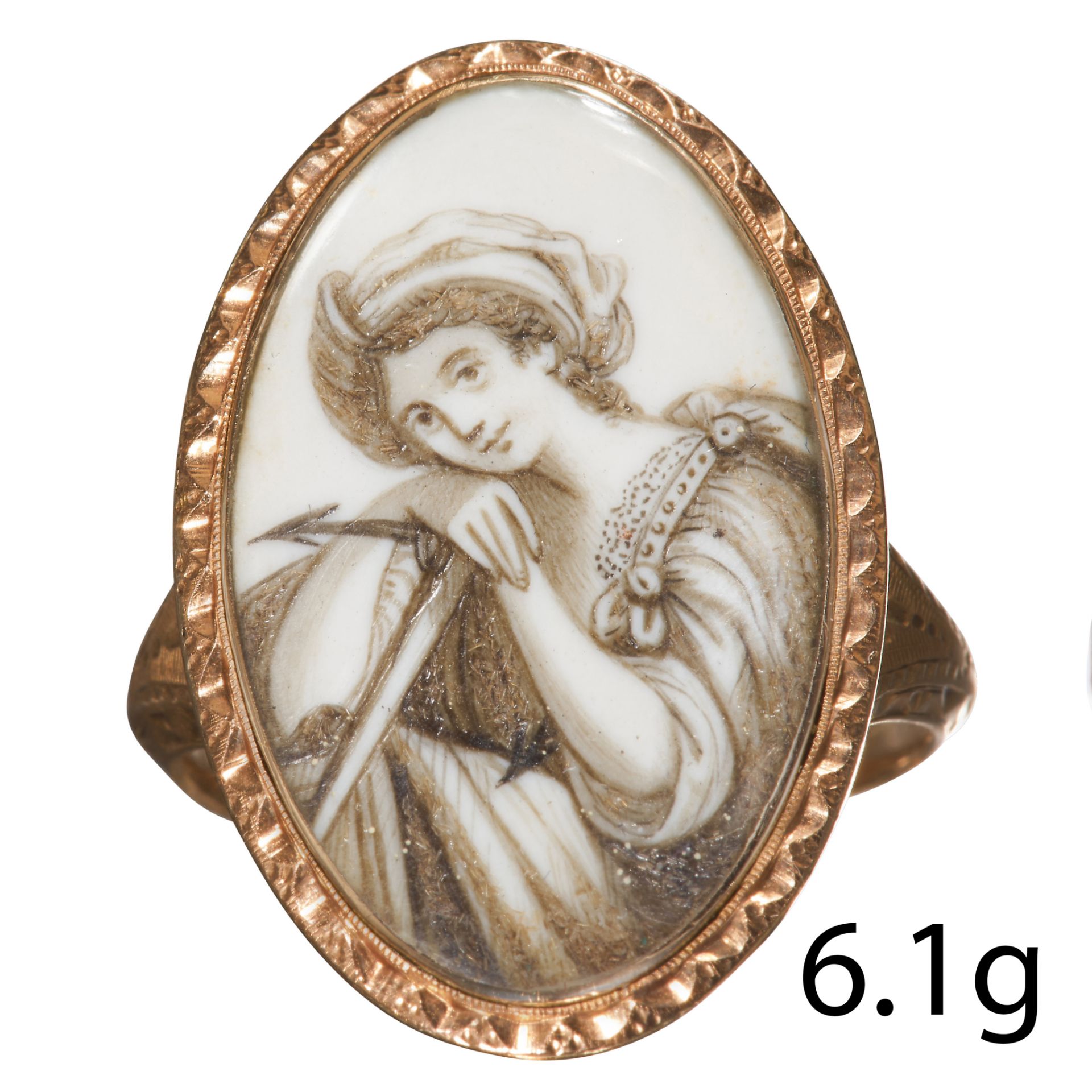 HISTORICAL GEORGIAN MINIATURE RING, SIR ROBERT PEEL