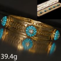 VICTORIAN TURQUOISE AND DIAMOND BRACELET