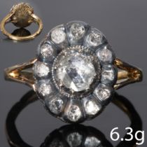 ANTIQUE GEORGIAN DESIGN DIAMOND CLUSTER RING