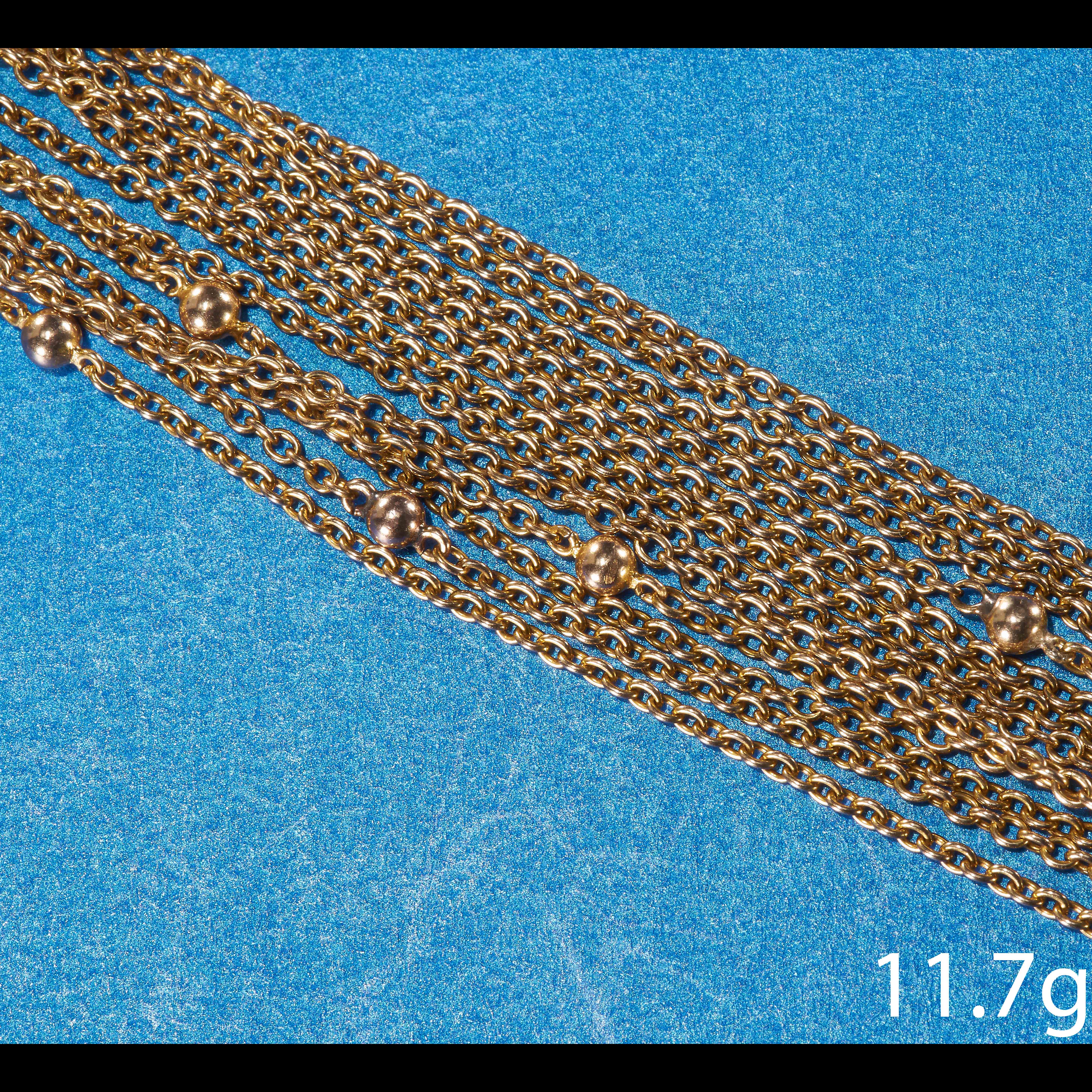GOLD GUARD CHAIN WITH BALLS