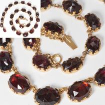 ANTIQUE GARNET RIVIERE NECKLACE