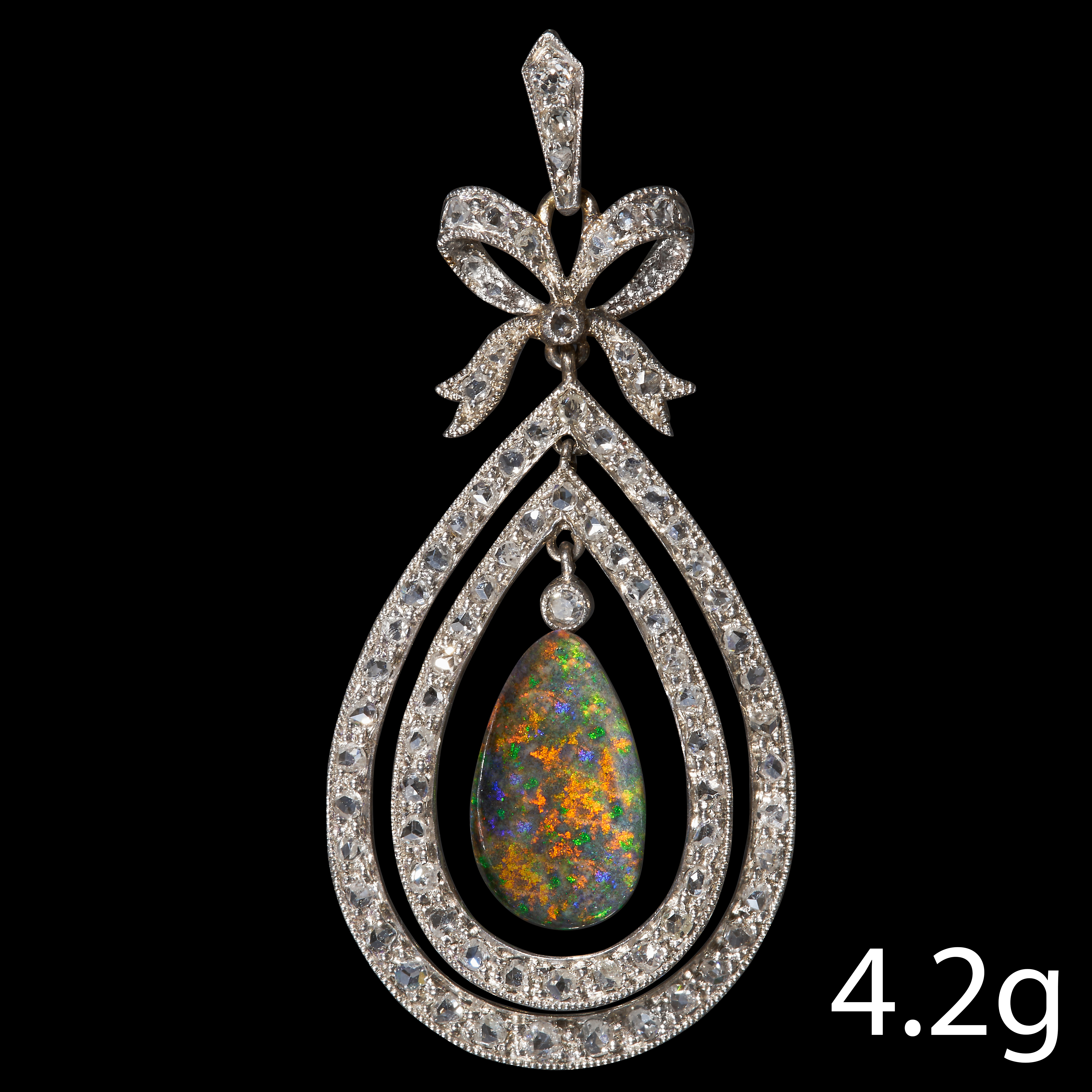 BELLE EPOQUE BLACK OPAL AND DIAMOND PENDANT