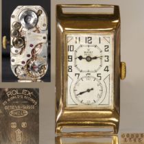 ROLEX PRINCE, RARE AND UNUSUAL EARLY ROLEX PRINCE GOLD WATCH, CA. 1939