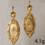 PAIR OF ETRUSCAN REVIVAL DIAMOND EARRINGS