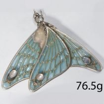 IMPRESSIVE ART NOUVEAU BUTTERFLY PENDANT