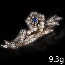 VICTORIAN SAPPHIRE AND DIAMOND SPRAY BROOCH