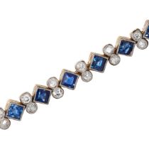 SAPPHIRE AND DIAMOND BRACELET