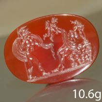 RARE LARGE CARVED INTAGLIO