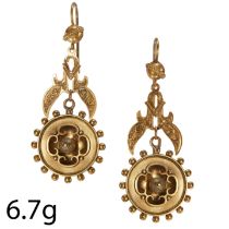 FINE PAIR OF ANTIQUE VICTORIAN EARRINGS