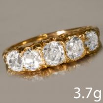 ANTIQUE DIAMOND 5-STONE RING