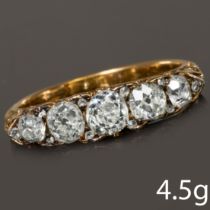 ANTIQUE 5-STONE DIAMOND RING