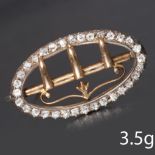 ANTIQUE GEORGIAN DIAMOND BUCKLE BROOCH