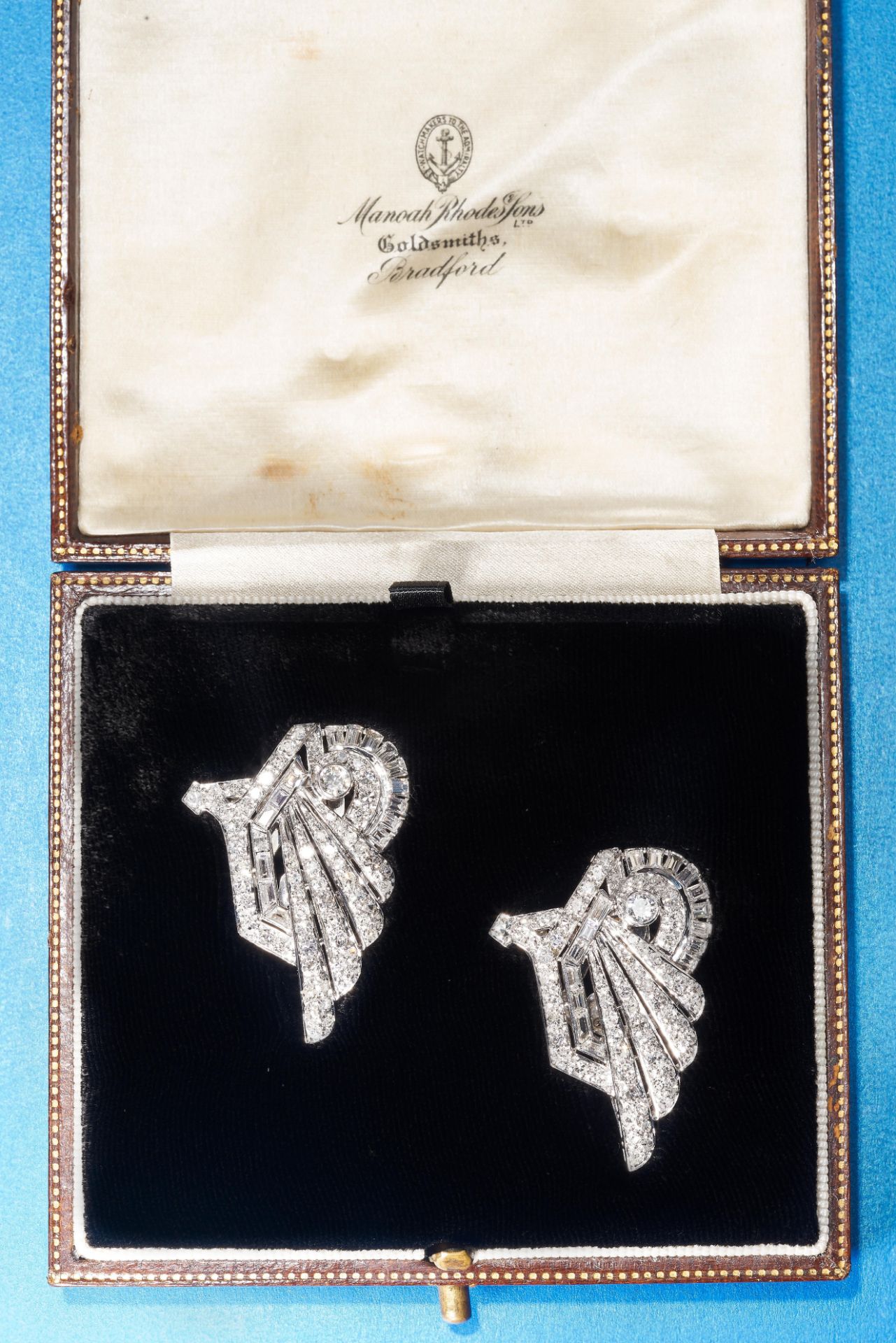 FINE ART-DECO DIAMOND DOUBLE CLIP BROOCH - Image 2 of 2