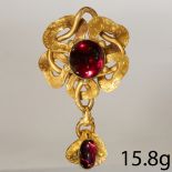 VICTORIAN GARNET BROOCH