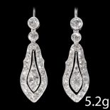 EDWARDIAN PAIR OF DIAMOND EARRING