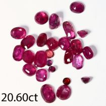 LOT OF MIXED CUT RUBIES