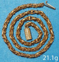 RARE AND UNUSUAL ANTIQUE LINK NECKLACE