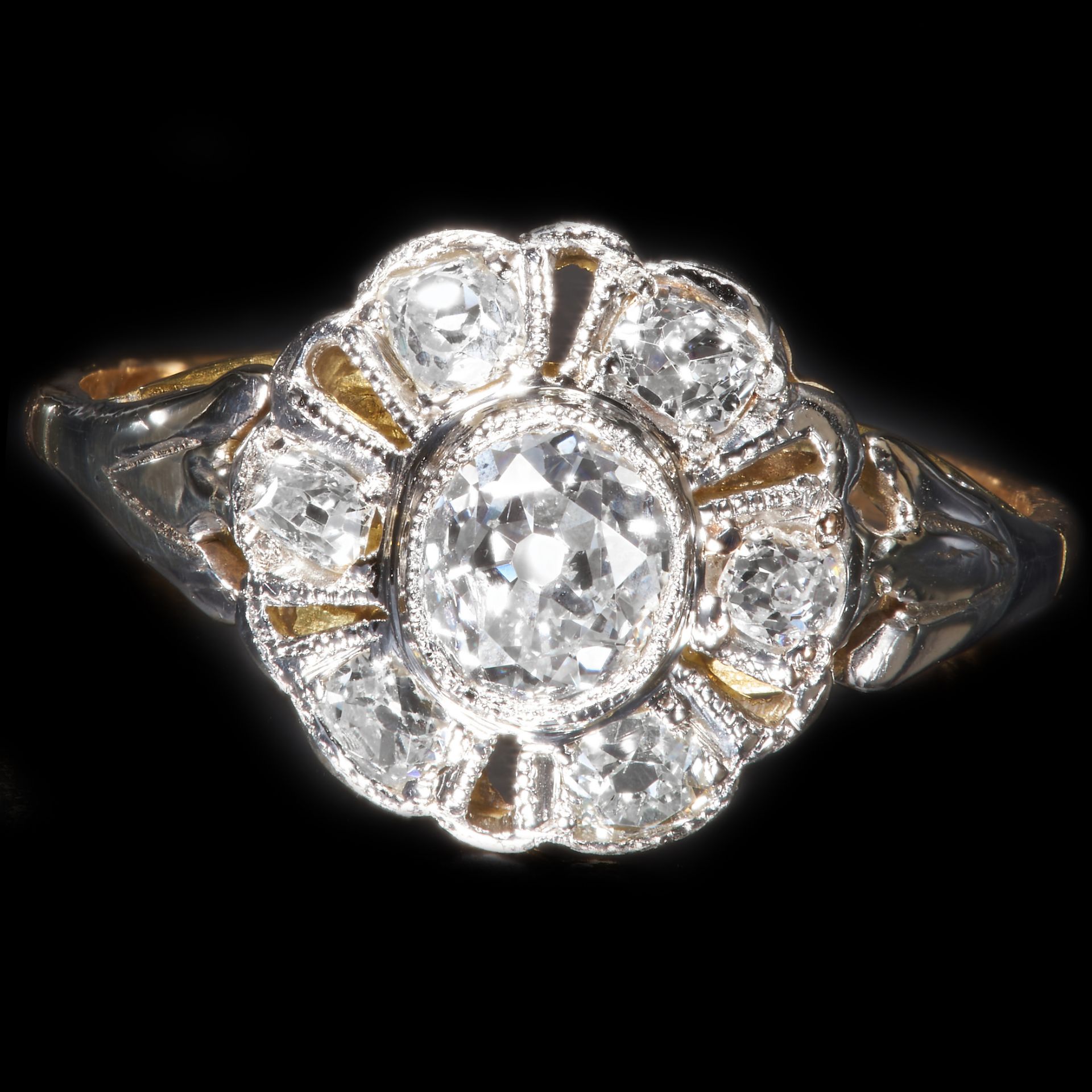 ANTIQUE DIAMOND CLUSTER RING