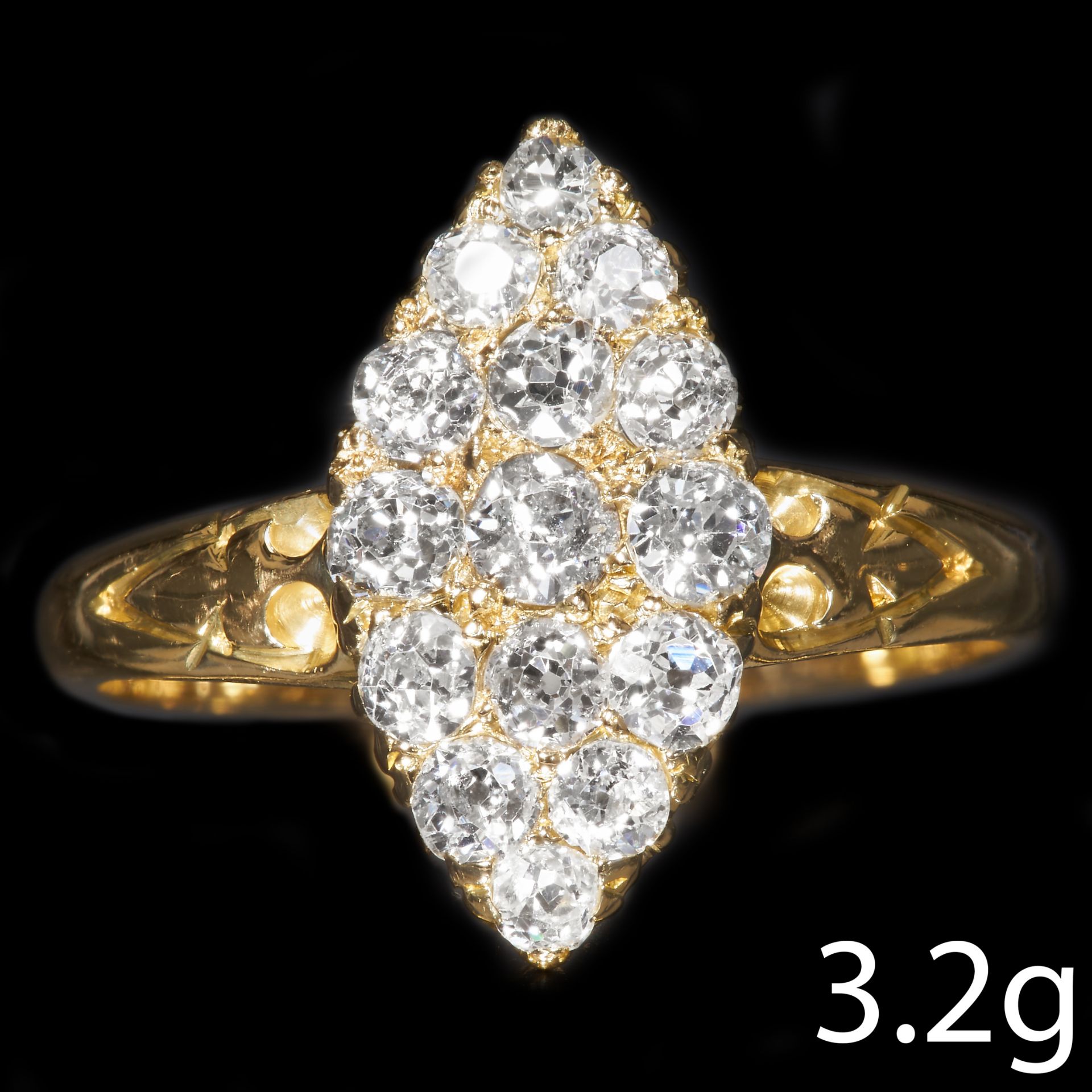 ANTIQUE DIAMOND CLUSTER RING