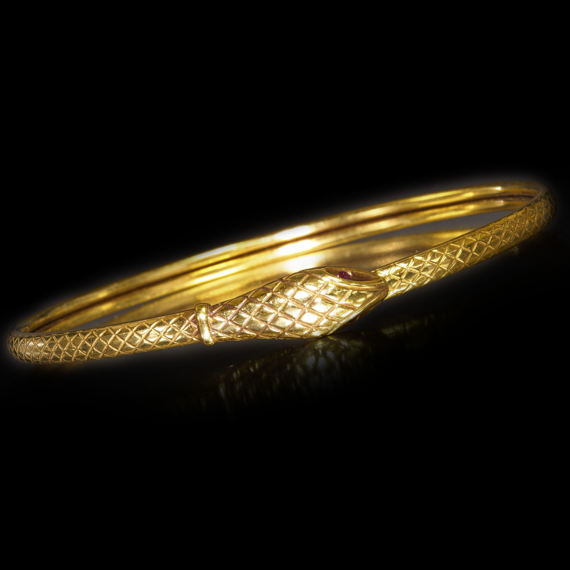 GOLD SNAKE BANGLE - Image 2 of 2