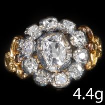 GEORGIAN DIAMOND CLUSTER RING