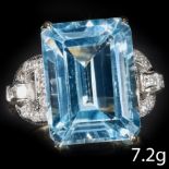 TOPAZ AND DIAMOND RING