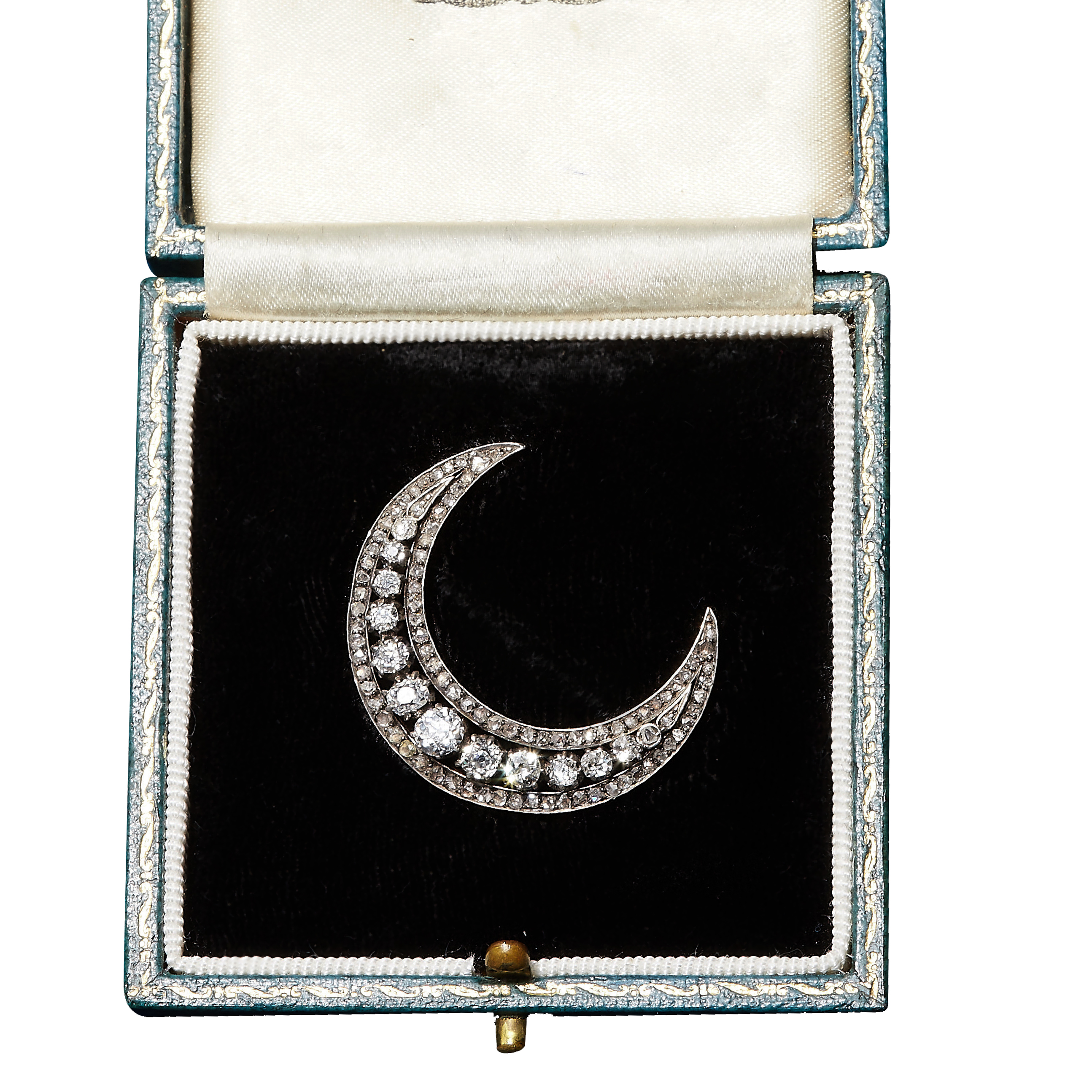 VICTORIAN DIAMOND CRESCENT BROOCH - Image 2 of 2