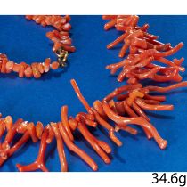 VINTAGE CORAL NECKLACE