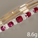 FINE RUBY AND DIAMOND BANGLE